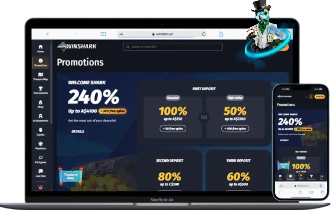 Casino Bonuses at WinShark Casino